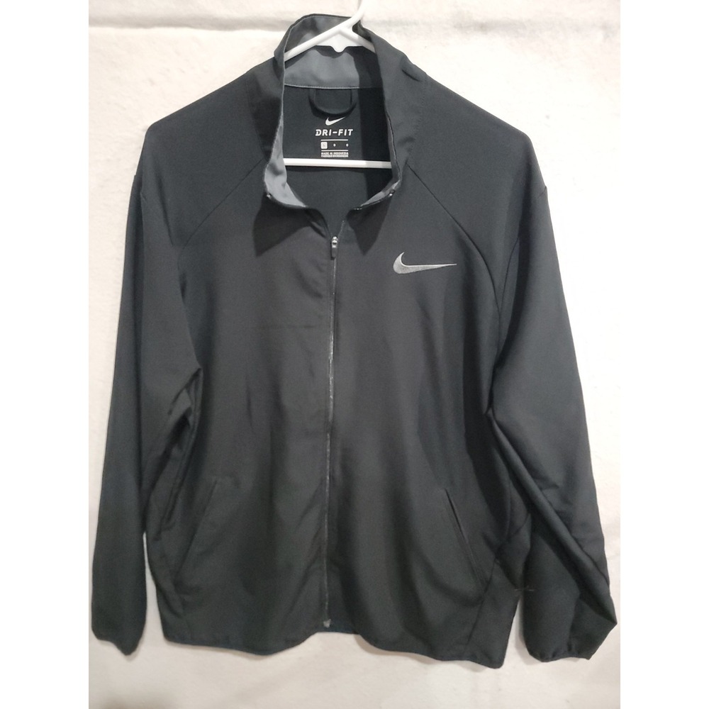Nike Men's Large Epic‎ Training Jacket Black Dri-FIT Full Zip 800199-010 Active